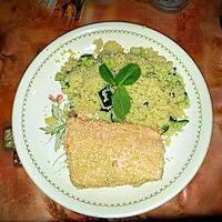 recette saumon au sésame sur lit de couscous