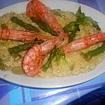 recette RISOTTO  ASPERAGI  E  GAMBAS (asperges vertes et gambas)