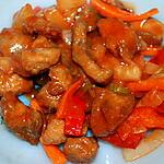recette porc fris à l'ananas sauce aigre douce