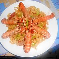 recette TAGLIATELLE  E  SCAMPI (LANGOUSTINES)