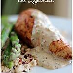 recette ~Poitrine de poulet poêlée, sauce à la crème et à l'estragon~