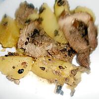 recette ROTI DE  PORC  FARCI  OLIVES  ET CEPES