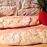 recette Baguettes de pain sans pétrissage