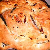 recette Fougasse aux olives et tomates sechees