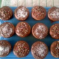 recette muffins au fruits et a son  glaçages chocolats