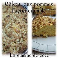 recette Gâteau aux pommes façon crumble