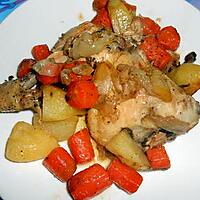 recette POLLO  CAROTE  E  PATATE (POULET CAROTTES ET POMMES DE TERRE)