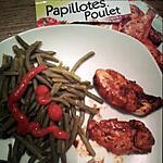 recette Aiguillettes de poulet en papillote paprika et tomate