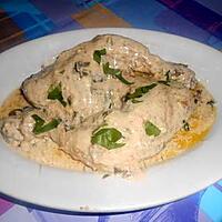 recette CUISSE DE POULET MARSALA CREME