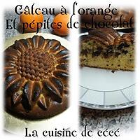 recette Gâteau à l'orange et pépites de chocolat