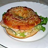 recette Bagels au blanc de poulet