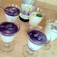 recette Verrine de mousse au fromage blanc violette