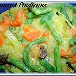 recette légumes à l'indienne sauce au yaourt