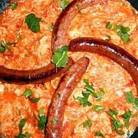 recette Brouillade d oeufs avec chipolatas et merguez