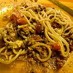 recette Spaguettis bolognaises revisitée aux 5 fromages