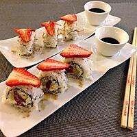 recette Sushi Maguro Ichigo Roll - Sushi Rouleau Thon Fraise