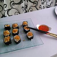 recette Makis comcombre saumon mozzarella ails frits