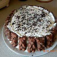 recette Charlotte au chocolat blanc et oursons guimauve