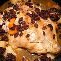 recette Tajine de poulet aux raisins secs