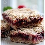 recette ~Barres d'avoine aux framboises~
