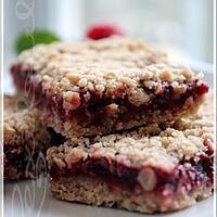 recette ~Barres d'avoine aux framboises~