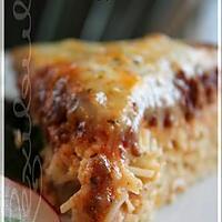 recette ~Pizza aux spaghettis~