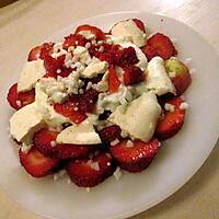 recette assiette fraises fromage blanc et meringue de mamyloula