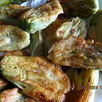 recette BEIGNETS  DE FLEURS DE COURGETTES