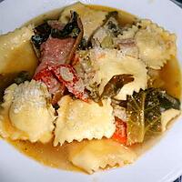 recette SOUPE PAYSANNE (A MINESTRA) ET RAVIOLI AU BROCCIU