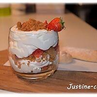 recette Verrine gourmande aux fraises et speculoos