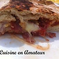 recette Calzone raclette, oeuf, jambon