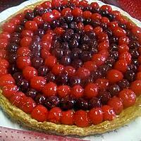 recette Tarte aux griottes et bigarreaux.