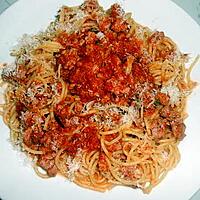 recette SPAGHETTI  RAGU  VITELLLO E CONIGLIO (veau et lapin)