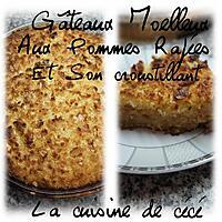 recette gâteaux moelleux aux pommes râpées et son croustillant de noix de coco et amandes.