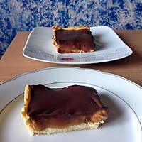 recette Tarte chocolat, caramel et cacahuètes façon snickers