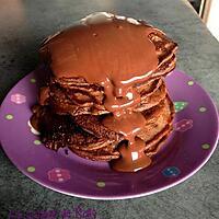 recette Pancakes au chocolat, sauce chocolat