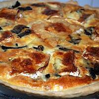 recette quiche aux champignons et chaource