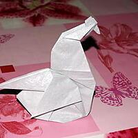 recette pliage de serviette en POULE