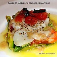 recette TIAN DE ST-JACQUES AU BEURRE DE CHAMPAGNE