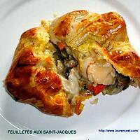 recette FEUILLETÉS AUX SAINT-JACQUES