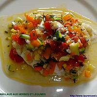 recette CABILLAUD AUX HERBES ET LEGUMES