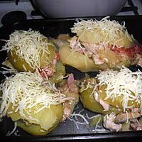 recette Pommes de terre farcies au Poulet champignons lardons (recette revisitée du poulet d'Italmo)