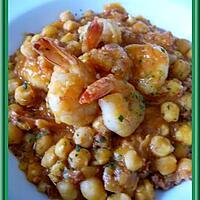 recette Crevettes piquantes aux pois chiches