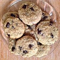 recette Délicieux Cookies aux flocons d'avoine et au chocolat.