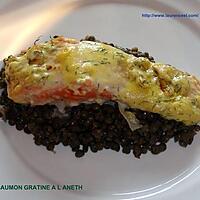 recette SAUMON GRATINE A L ANETH