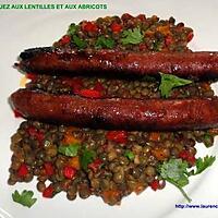 recette MERGUEZ AUX LENTILLES ET AUX ABRICOTS