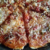 recette pizza oignons poivron