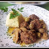 recette boulettes de viande aux olives et champignons