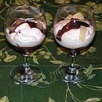 recette Triffle au poires sauce chocolat