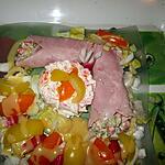 recette assiette      cornet  jambon  macédoine   et la bourrache